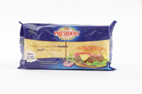 President Burger Cheddar Cheese Slices 400g
